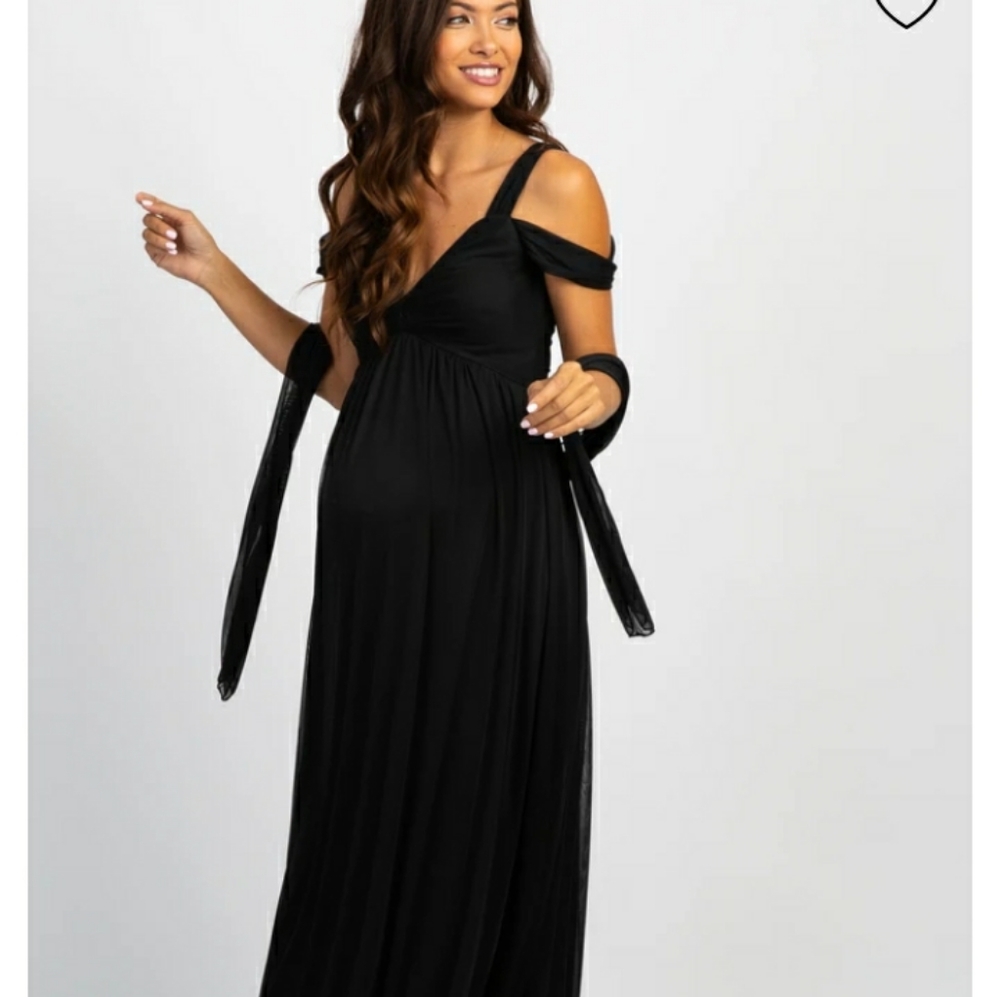 PinkBlush Black Maternity Bridesmaid Dress
